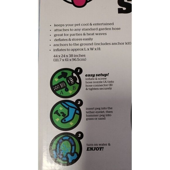 BigMouth: Large Hoop Pet Sprinkler: 2 Foot Tall: 3 Super Spray Zones: New in Box - Picture 7 of 9